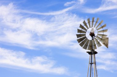 Wind powered water pump clipart