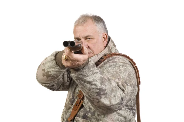 Cacciatore con fucile — Foto Stock