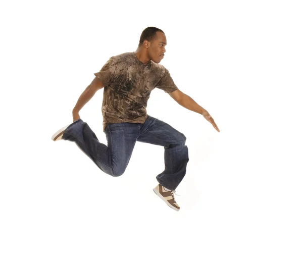 Mladý Američan Afričana muž tanec — Stock fotografie