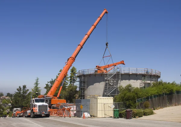 Crane lifting crane — Stock Photo, Image
