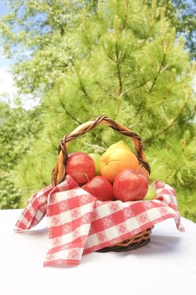 Ovoce v košíku — Stock fotografie