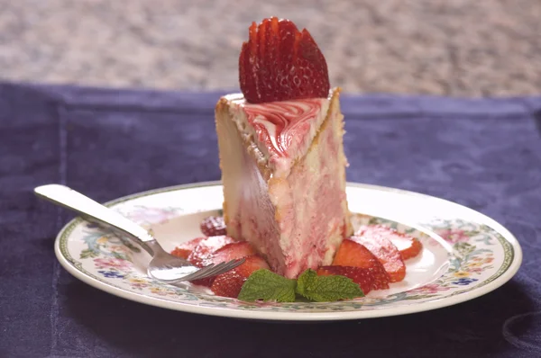 Strawberry Cheesecake — Stock Photo, Image