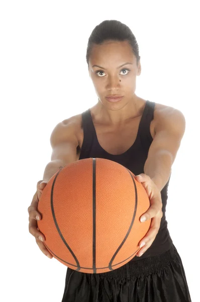 Hermoso jugador de baloncesto afroamericano —  Fotos de Stock