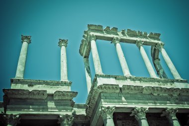 Detail of Roman Theatre, Merida, Spain clipart