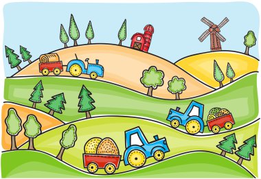 Illustration of harvest time clipart