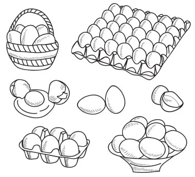 Illustration of eggs clipart