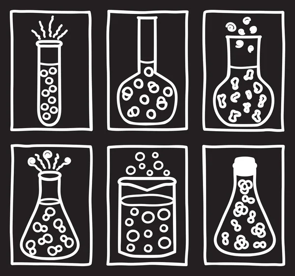 Набор химических пробирки — стоковый вектор