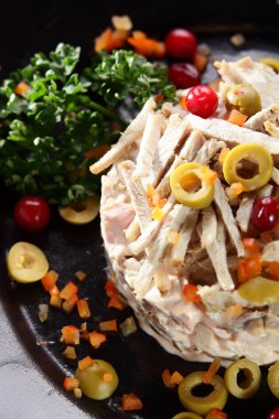 Taze ve lezzetli salata.