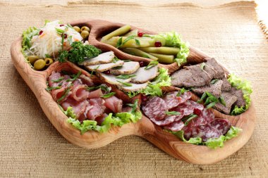 Sliced peaces of meat clipart