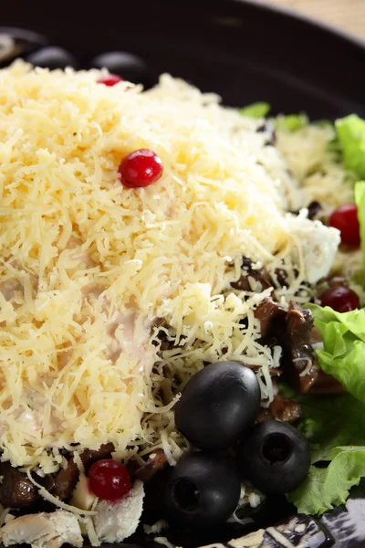 Yemeğin üzerine peynir salatası — Stok fotoğraf