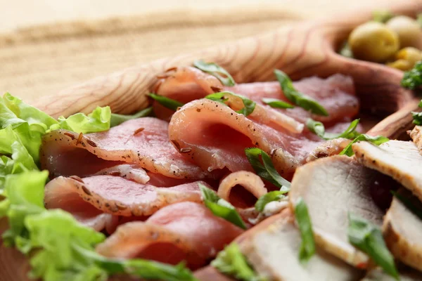 Sliced peaces of meat — Stock Photo, Image