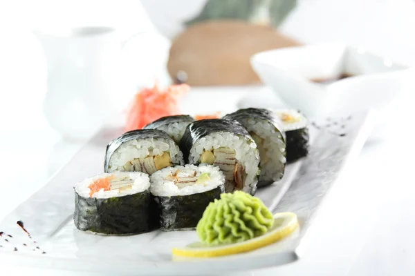 Lesní a chutné sushi — Stock fotografie
