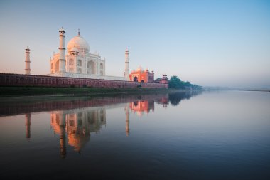 Taj Mahal River Sunrise Agra Morning clipart