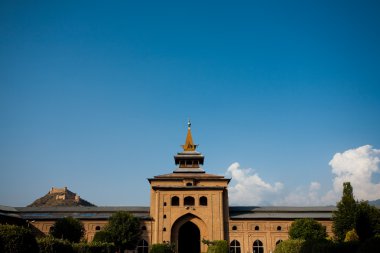 JAMA masjid mavi gökyüzü srinagar Keşmir Hindistan