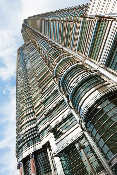 stock image Petronas Tower Side Up Angle Kuala Lumpur