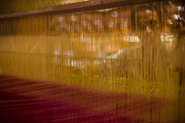 Hand Loom Weaver Impression Face — Stock Photo, Image