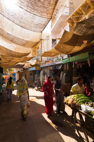 Indisk bazaar ingången jaisalmer fort — Stockfoto
