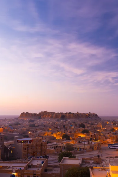 Jaisalmer fort soluppgången morgonen kopia utrymme v — Stockfoto