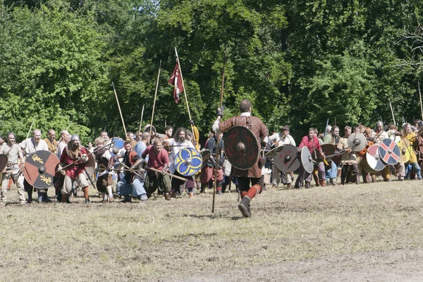 Vikingarna redo för strid — Stockfoto
