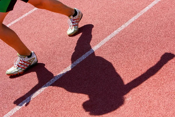 Sombra del hombre corriendo —  Fotos de Stock