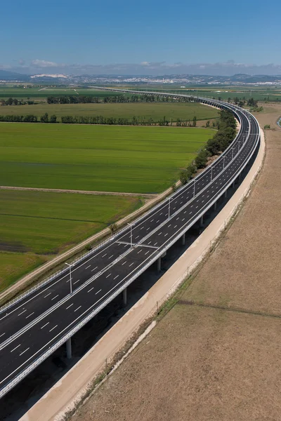 stock image Aerial view of motorway