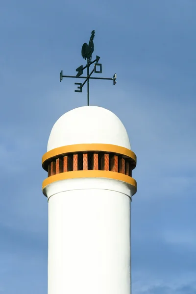 Typical chimney with weathervane from Alentejo in south of Portu — Stock Photo, Image
