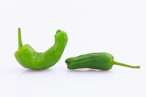 Green peppers on white background Stock Picture
