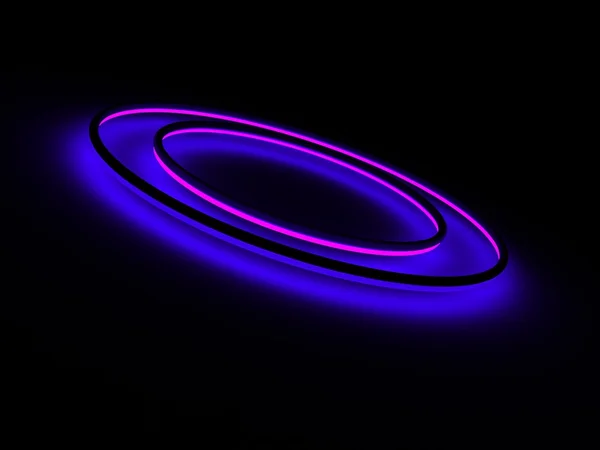 Cercles néons abstraits — Photo