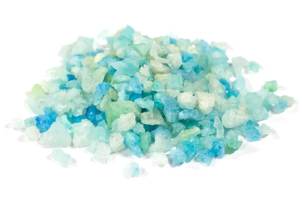 stock image Blue sea salt for spa