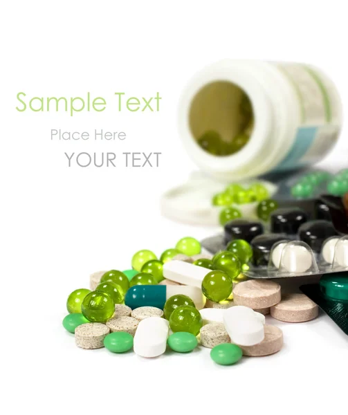 Tabletták és tablettát — Stock Fotó