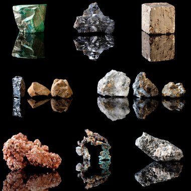 Metal containing minerals clipart