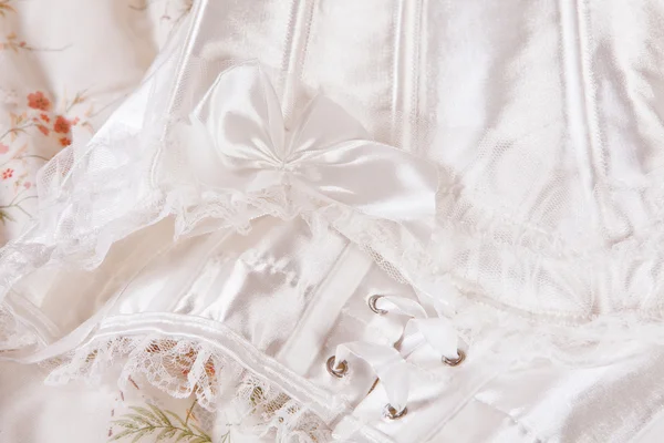 Sexy white corset — Stock Photo, Image