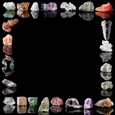 Minerals metals and gemstones clipart