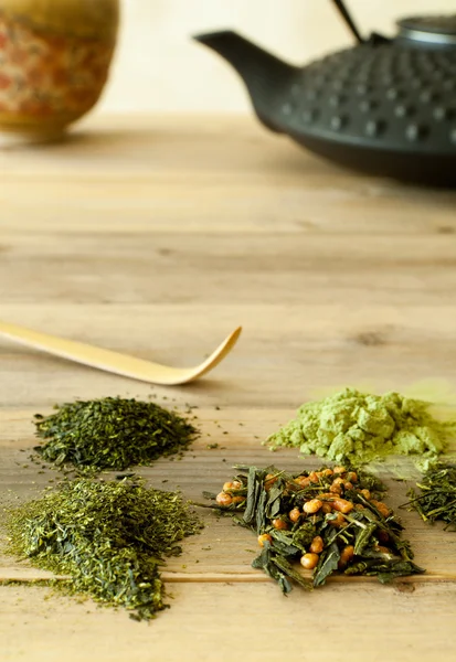 Green teas from japan — Stock Photo, Image