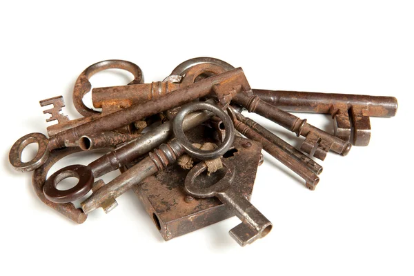 Μάτσο σκουριασμένο κλειδιά — Φωτογραφία Αρχείου