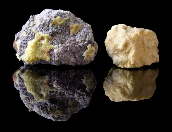 Minerali di zolfo naturali — Foto Stock