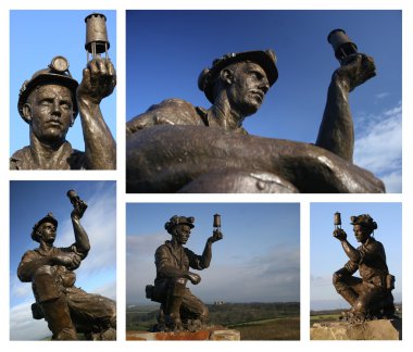 Teversal Miners Statue clipart