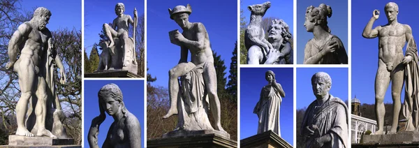 Chatsworth House bahçeleri süslüyor çeşitli heykeller — Stok fotoğraf