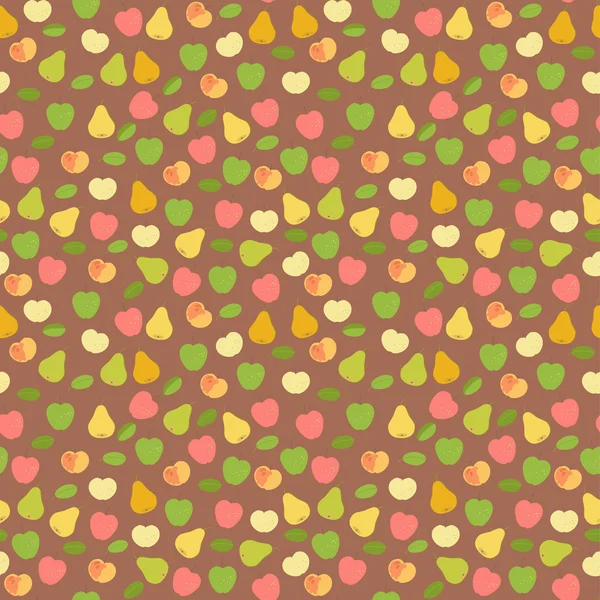 Ornement pour la récolte des poires et des pommes — Image vectorielle