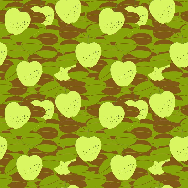 Pommes texture sans couture — Image vectorielle