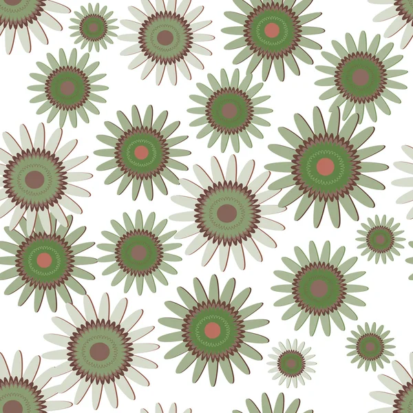 Green daisy — Stock Vector
