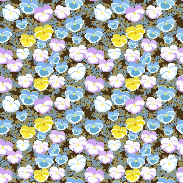 Pansy seamless pattern — Stock Vector