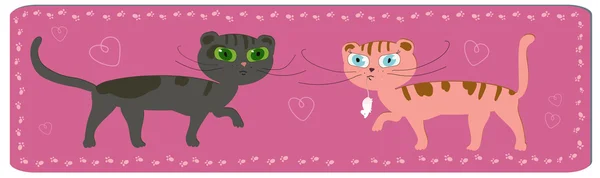 Couple de chats — Image vectorielle