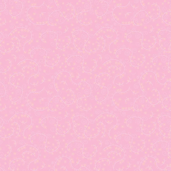 Patrón rosa claro sin costuras con flores suaves — Vector de stock