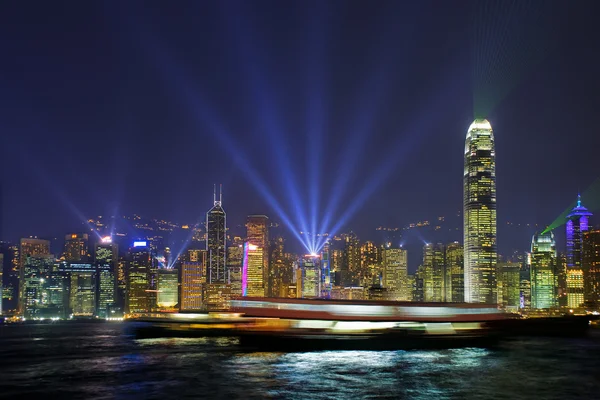 stock image Hong Kong Harbour Lights