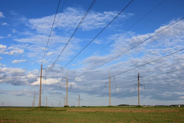 stock image Electric powerlines.