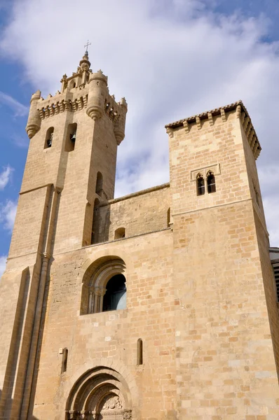 Kerk van de Verlosser, ejea de los caballeros, zaragoza (Spanje) — Stockfoto