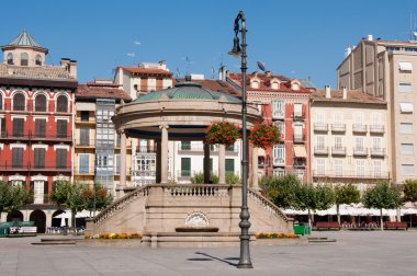 Castillo square, Pamplona (Spain) clipart