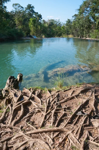 Rzeka agua azul wodospady, chiapas, Meksyk — Zdjęcie stockowe