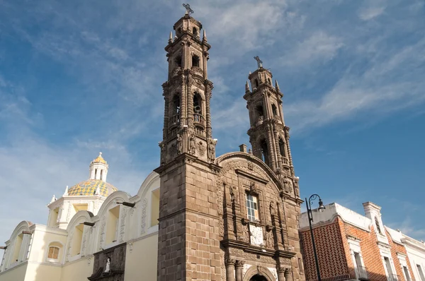 San Cristobal Kirche, Puebla, Mexiko — Stockfoto
